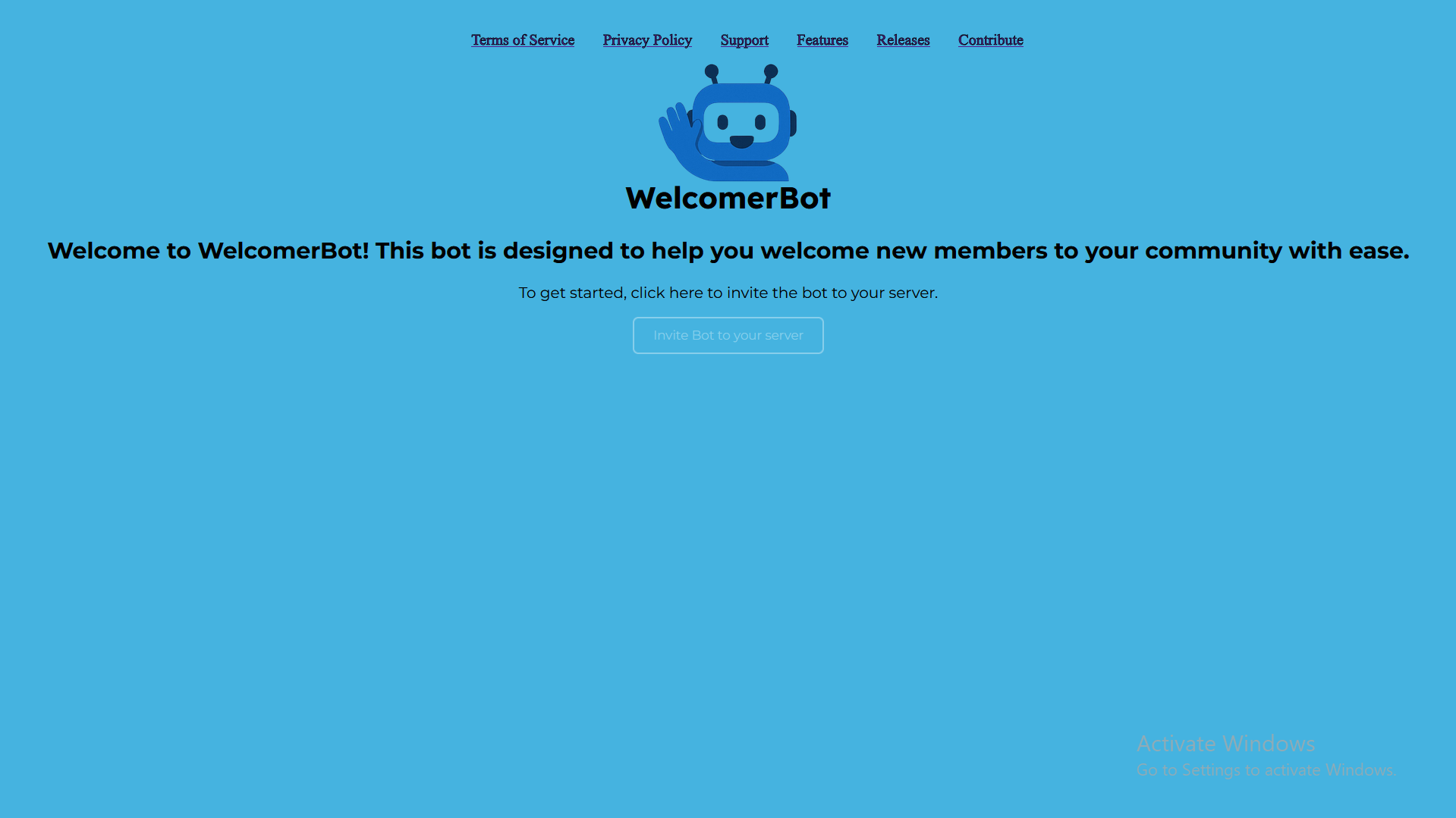 WelcomerBot screenshot